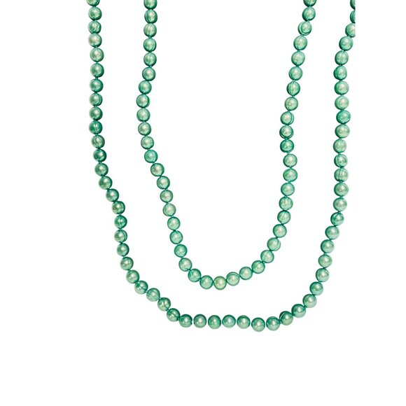Honora Single Strand Aqua Blue/Green Cultured Pearl Necklace (6293) - Picture 2 of 6
